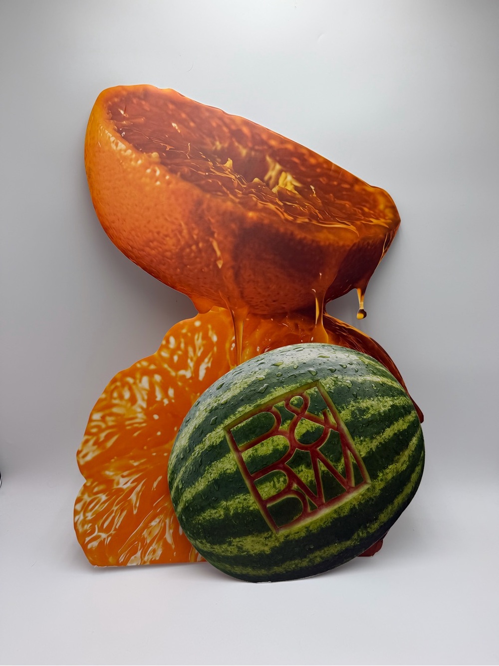 Bath & Body Works Promo Cardboard Cutout 27” Maximalist Fruit Store Display Art
